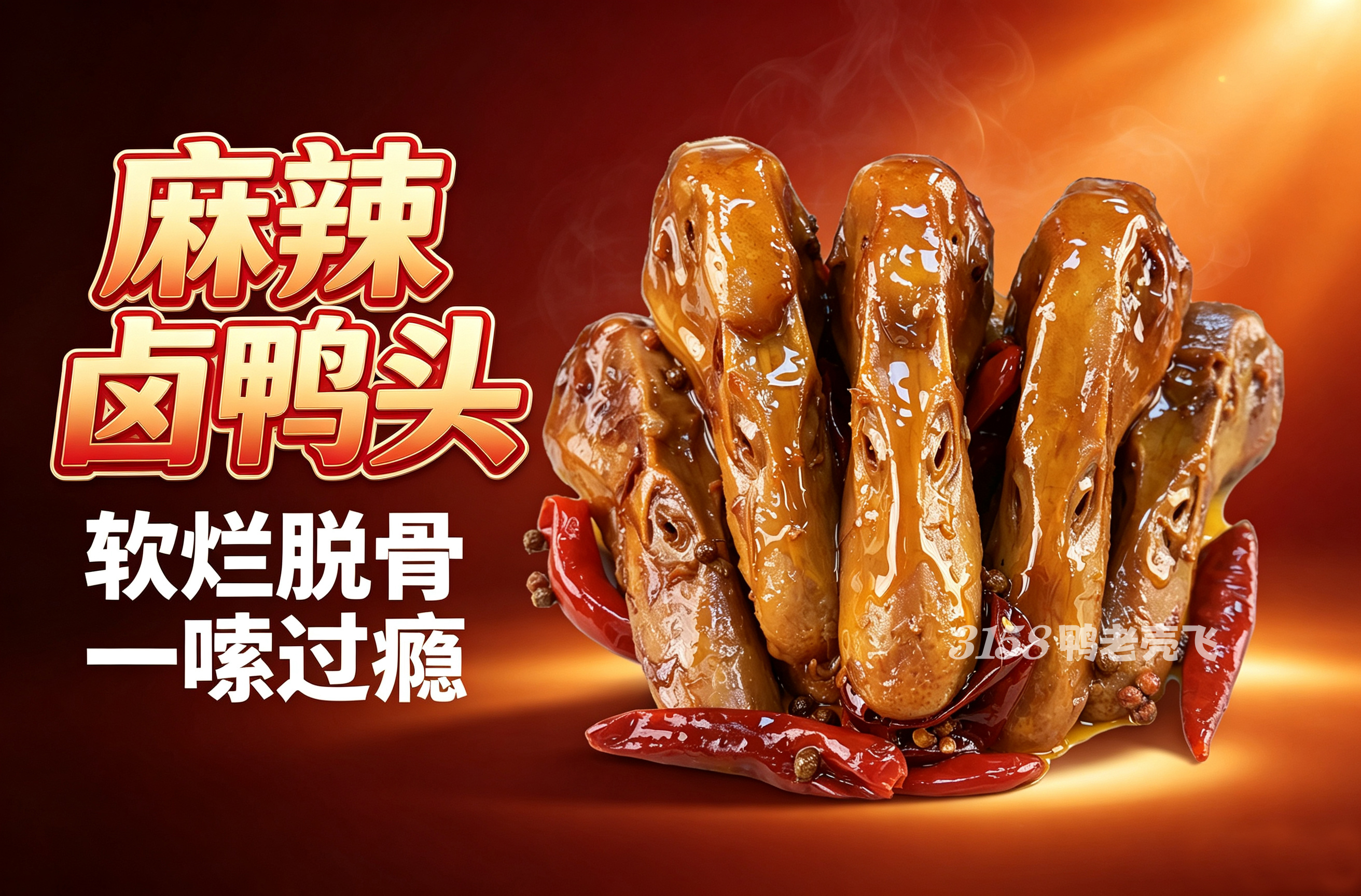 3158鸭老壳飞爆款爆汁鸭头